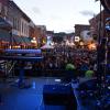 The crowd gathering for the show