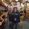 Debbie modeling her cowboy hat for the show!