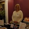 Barbara at the 1910 Fruitgum Company merchandise table 